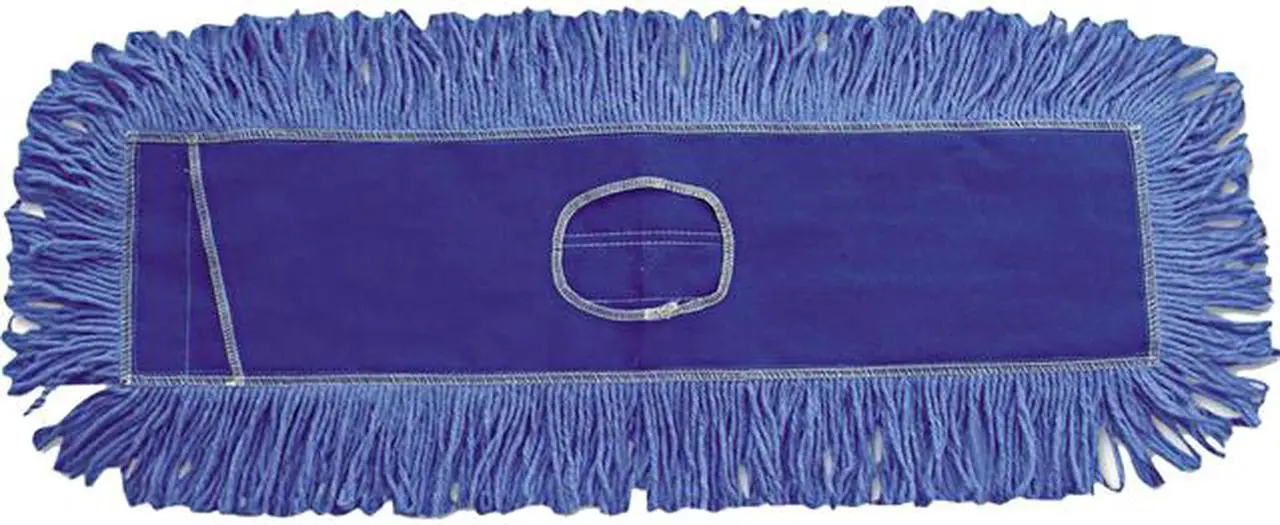 Main image of Boardwalk BWK1124 Mop Head, Dust, Looped-End, Cotton/Synthetic Fibers, 24" x 5", Blue
