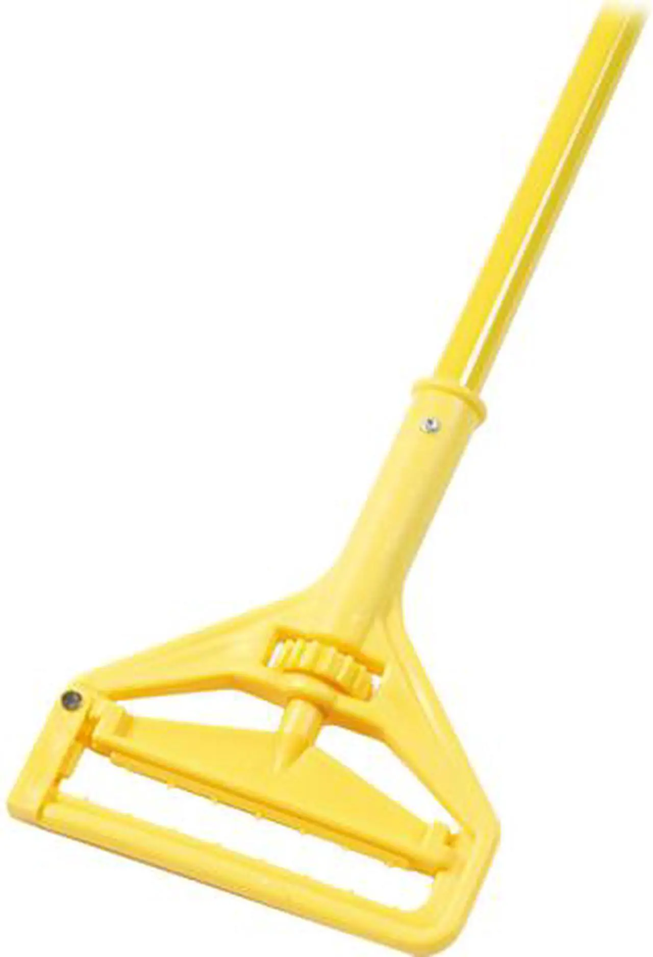Main image of Boardwalk BWK620 Quick Change Side-Latch Plastic Mop Head Handle, 60" Aluminum Handle, Yellow