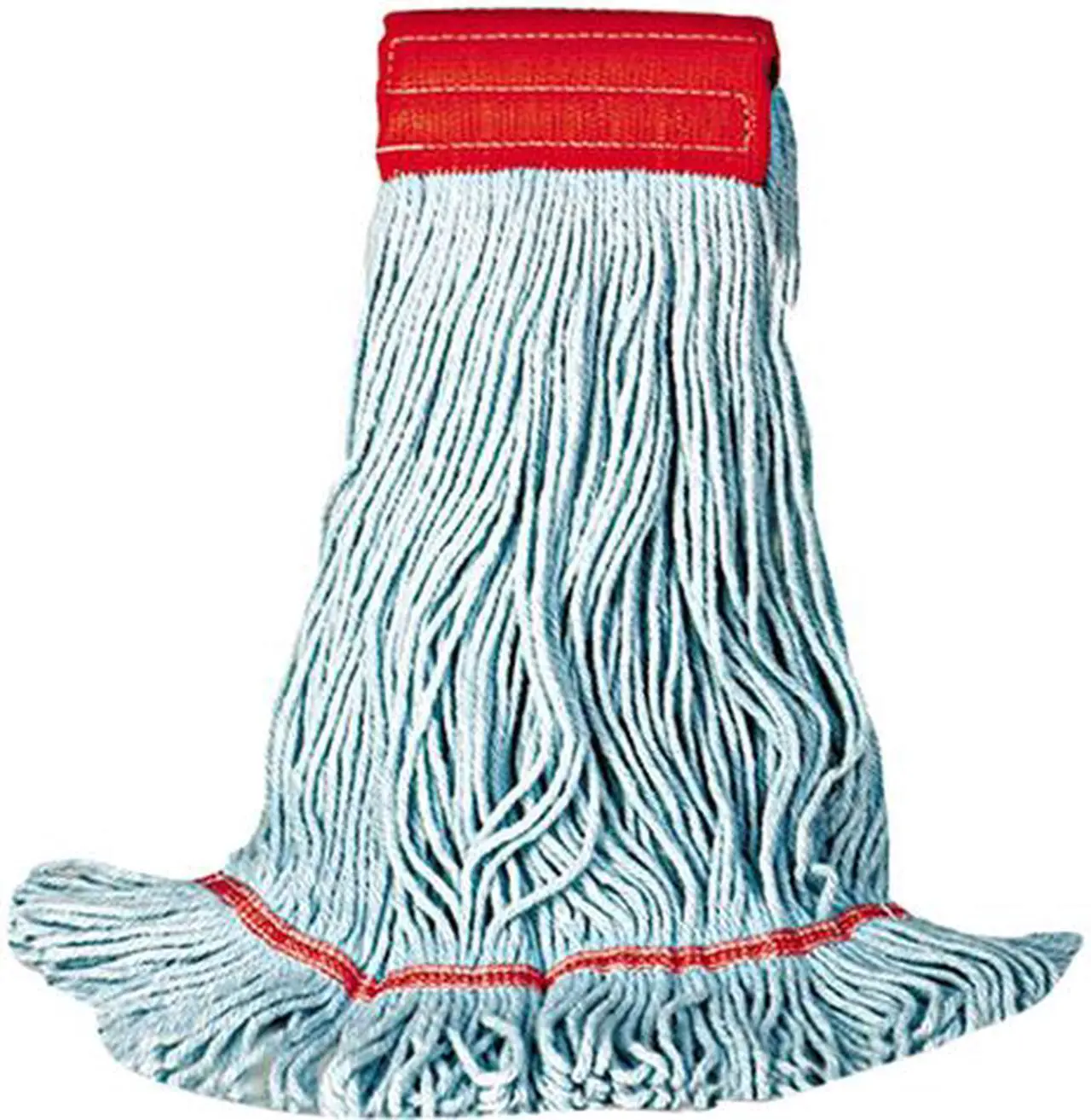Main image of Boardwalk BWK402BL Mop Head, Premium Standard Head, Cotton/Rayon Fiber, Medium, Blue, 12/Carton