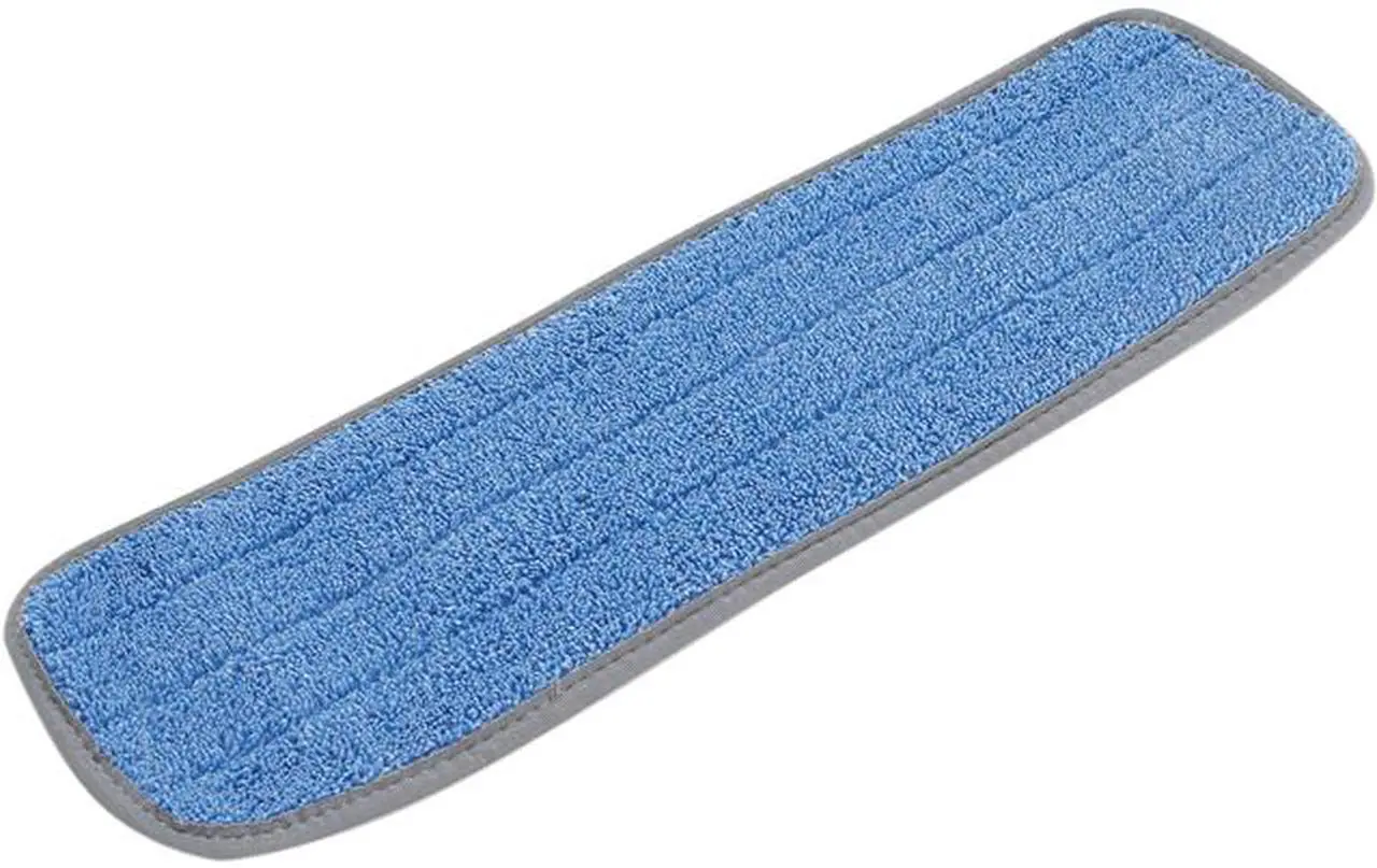 Main image of Boardwalk BWKMFM185BCFDZ Microfiber Mop Head, Blue, 18" x 5", Split Microfiber, Hook & Loop Back, Dozen