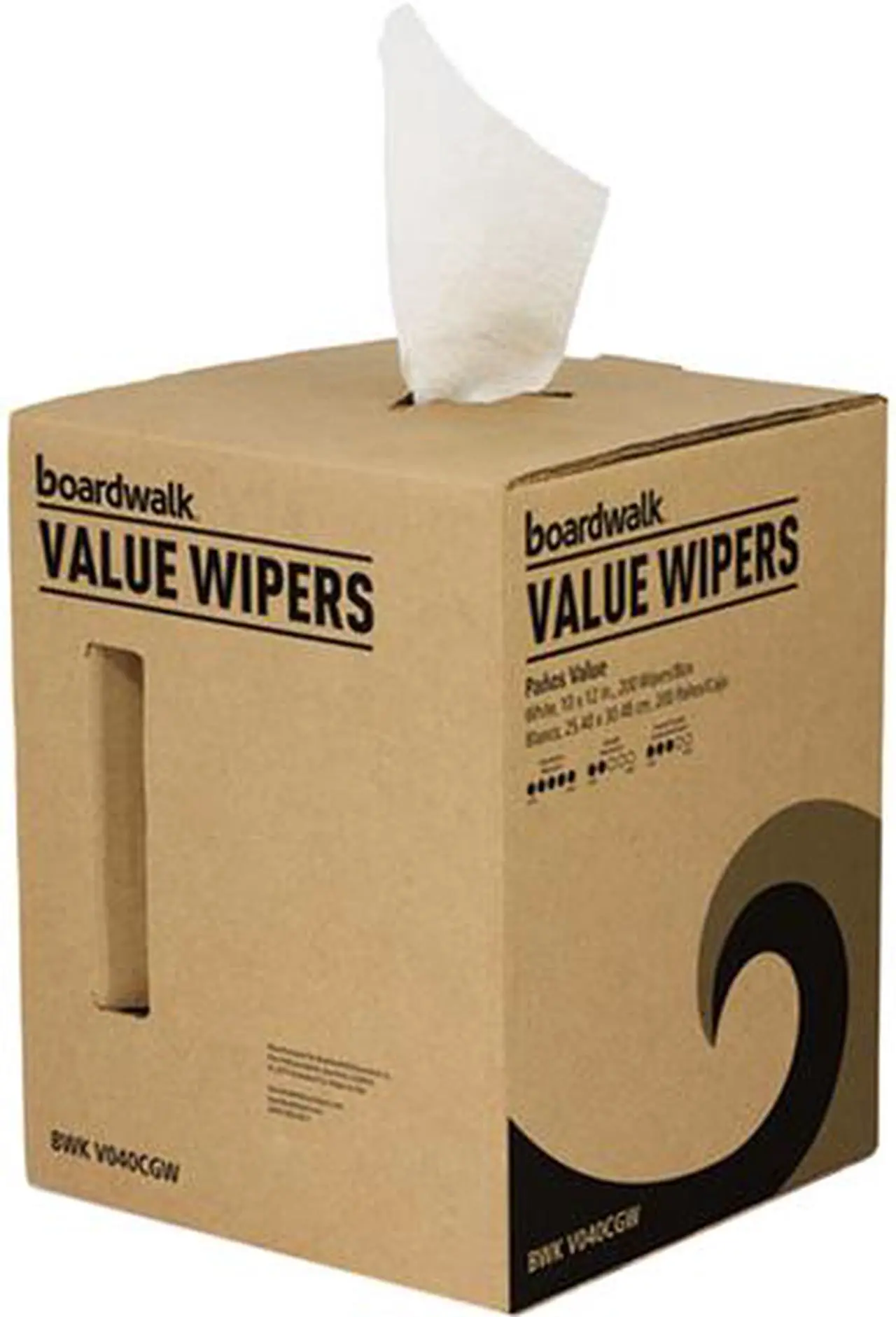 Main image of Boardwalk BWK-V040CGW DRC Wipers, White, 10" x 12", Centerpull, 200 / Box