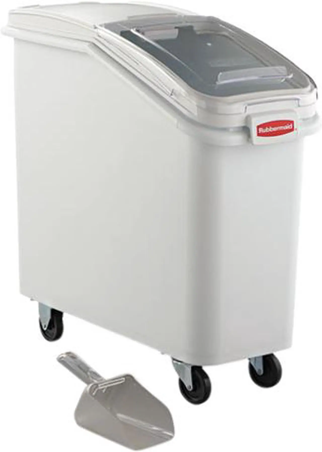 Main image of Rubbermaid Commercial RCP 3600-88 WHI ProSave Mobile Ingredient Bin, 20.57 gal., 28.00" x 13.13" x 29.25", White