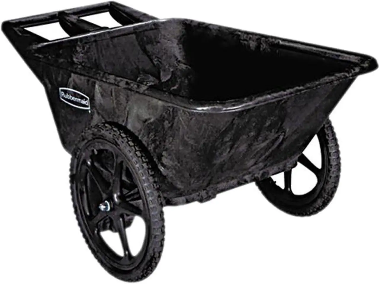Main image of Rubbermaid Commercial RCP 5642 BLA Big Wheel Agriculture Cart, 300 lb Cap., 32 3/4 x 58 x 28 1/4, Black