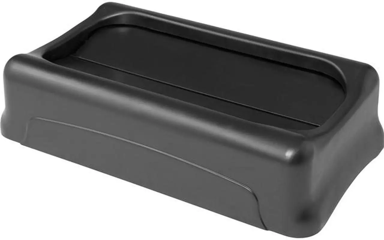 Main image of Rubbermaid Commercial 267360BKCT Slim Jim Container Swing Lid - Plastic - 4 / Carton - Black