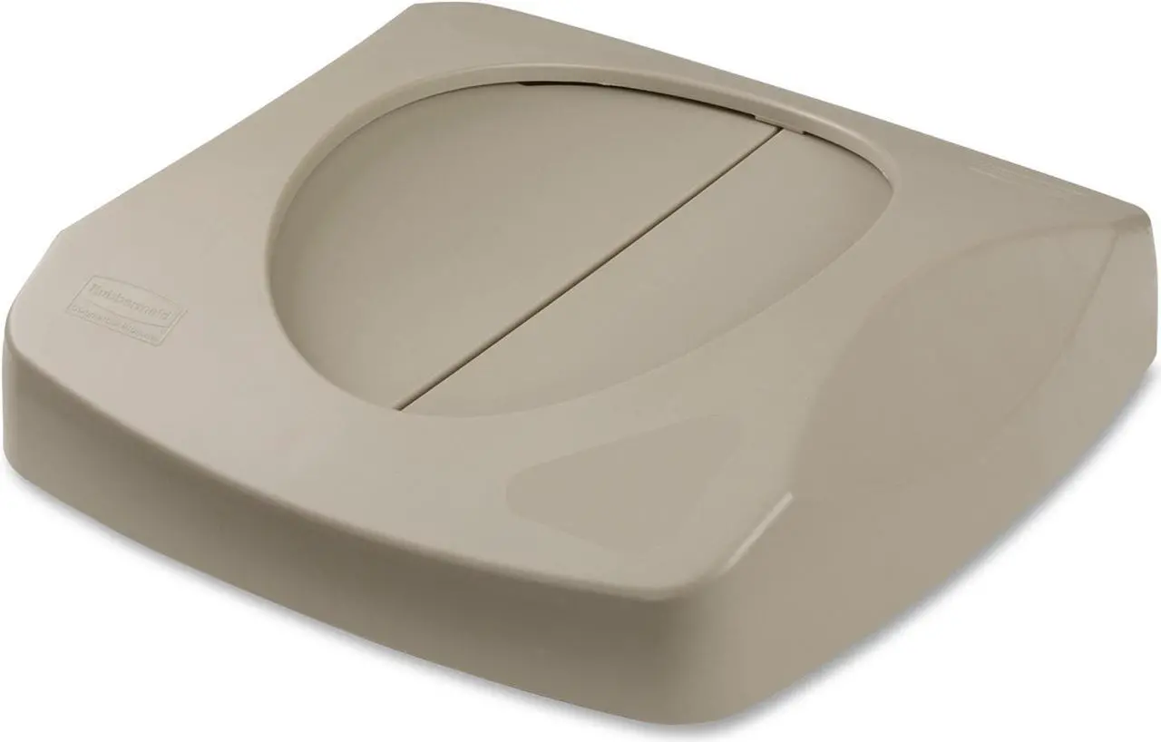 Main image of Rubbermaid Commercial 268988BGCT Untouchable Swing Top Lid - 4 / Carton - Beige