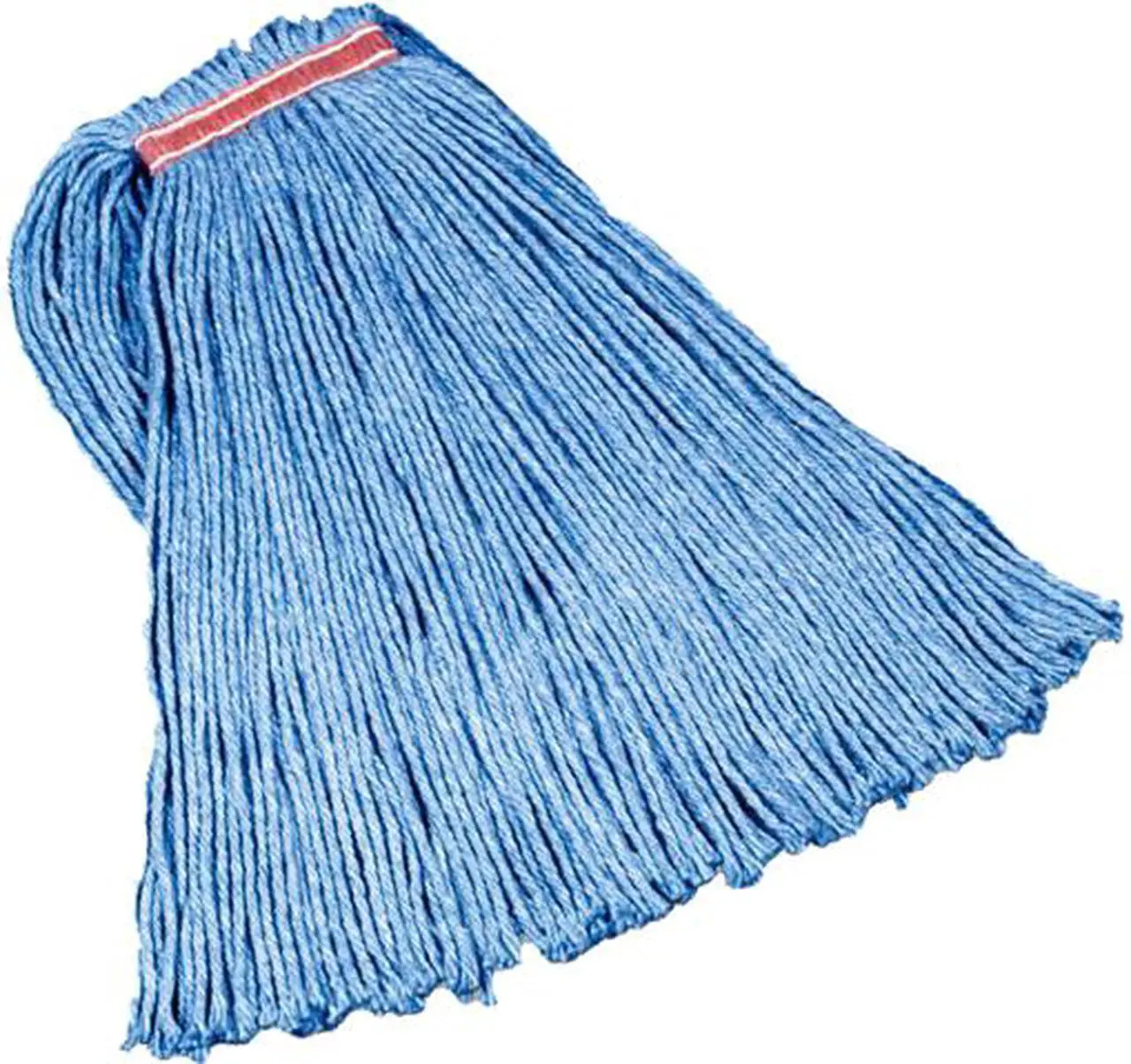 Main image of Rubbermaid Commercial F51800BE 1" Headband Dura Pro Wet Mop - Cotton Head - 4-ply, Cut Ends, Absorbent, Durable - Blue