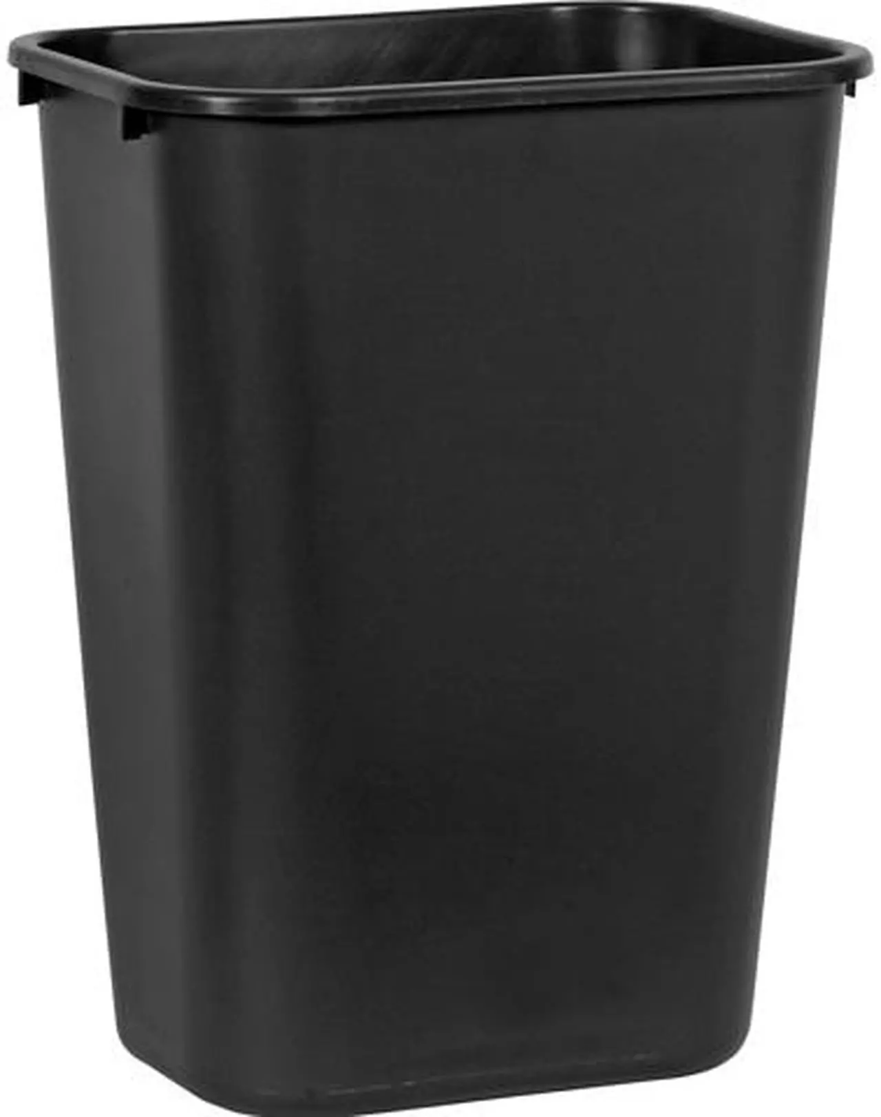 Main image of Rubbermaid Commercial 295700BKCT Deskside Wastebasket - 10.25 gal Capacity - Rectangular - 20" Height x 11" Width x 15.3" Depth