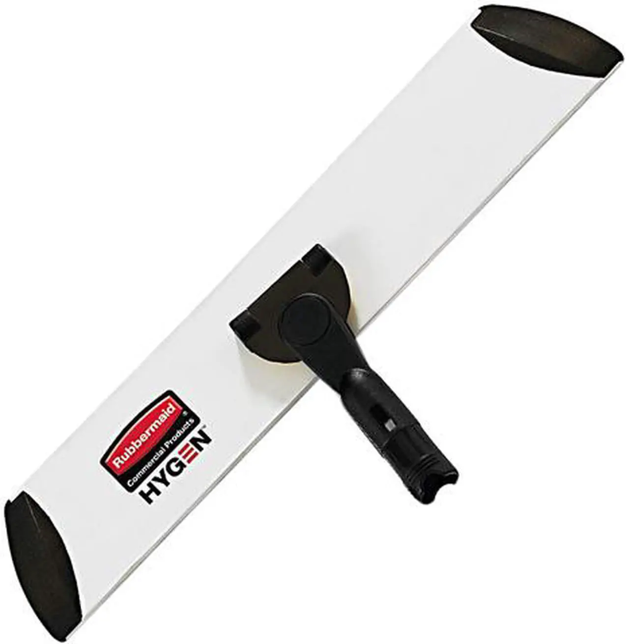 Main image of Rubbermaid Commercial 1863893 Executive Microfiber Single-Sided Flat Mop Frame, 3.50" W, 18.00" L, Black/Silver