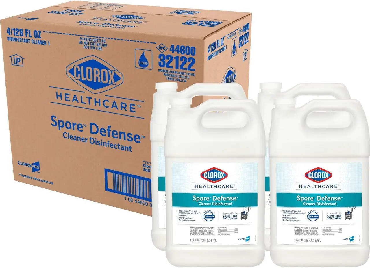 Alt view image 3 of 3 - Clorox Spore Defense, Closed System, 1 gal Bottle, 4/Carton CLO32122