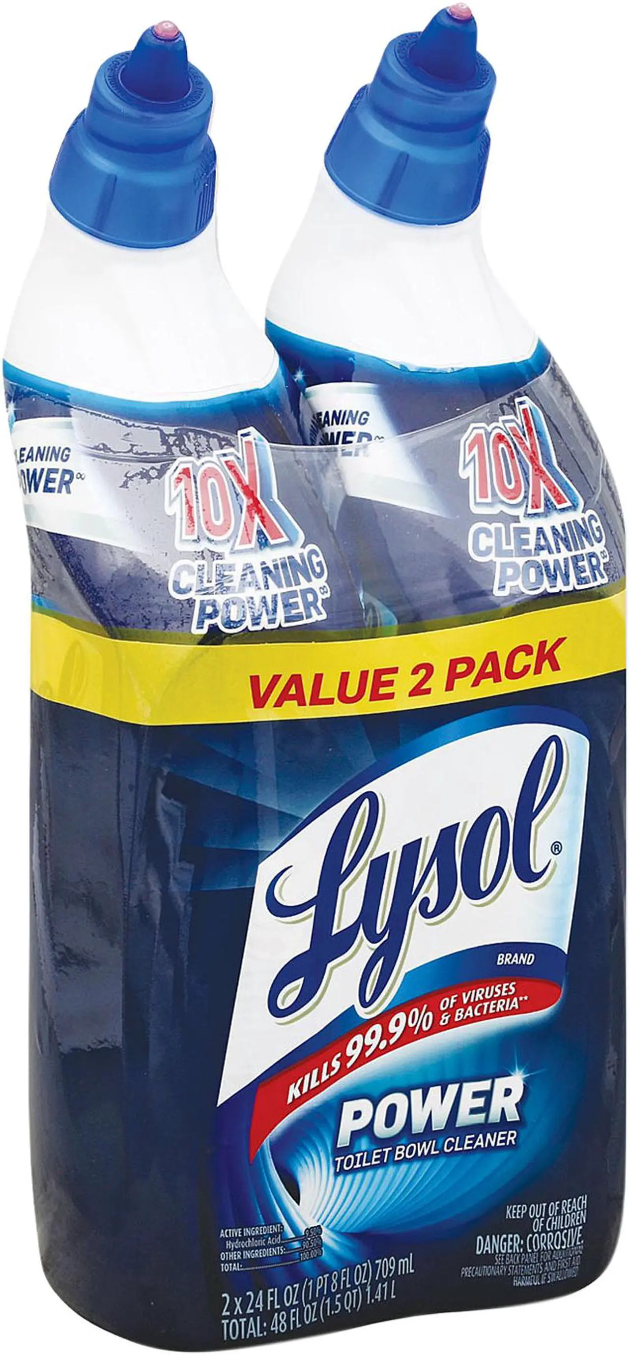 Main image of LYSOL 19200-98016 Disinfectant Toilet Bowl Cleaner, Wintergreen, 24 oz. Bottle, 2/Pack