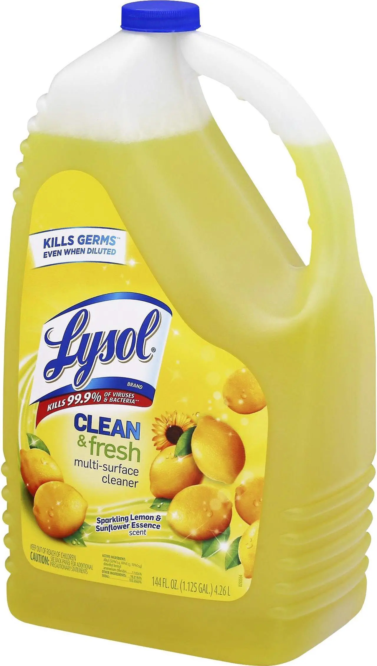 Alt view image 2 of 3 - Lysol Clean/Fresh Lemon Cleaner - 144 fl oz (4.5 quart) - 1 Each 77617