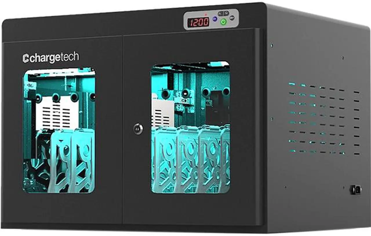 Main image of ChargeTech CT-300107SS 10 Bay UV Light Disinfection & Charging Cabinet 2.0