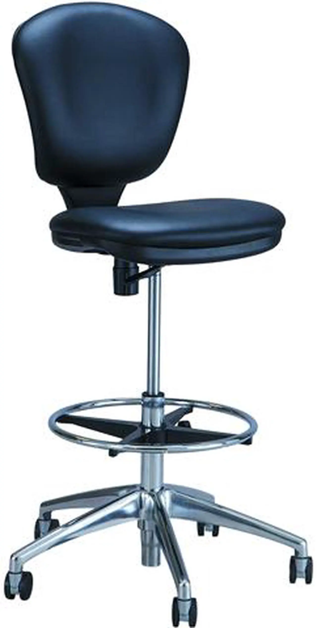 Main image of Safco 3442BV Metro Collection Extended-Height Chair, Supports up to 250 lbs., Black Seat/Black Back, Chrome Base