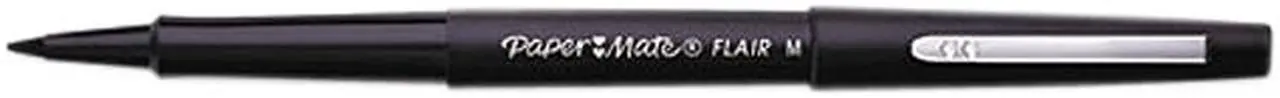 Main image of Paper Mate PAP1921070 - Flair Felt Tip Marker Pen, Black Ink, Medium, 36 per Box