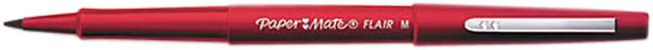 Main image of Paper Mate PAP1921091 - Flair Felt Tip Marker Pen, Red Ink, Medium, 36 per Box