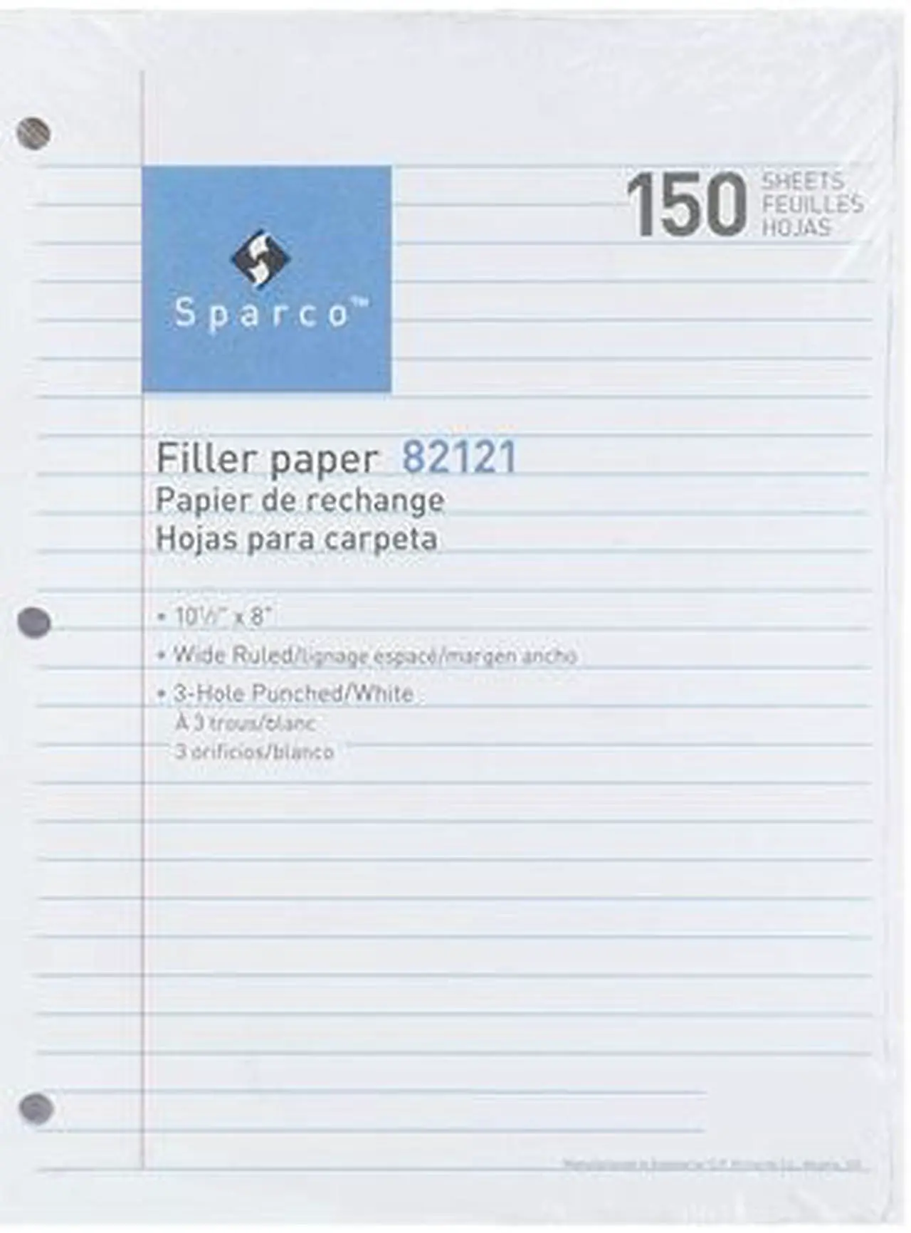 Alt view image 2 of 3 - Sparco 82121BD Filler Paper, 10.50" x 8.00", 150 Sheets/each