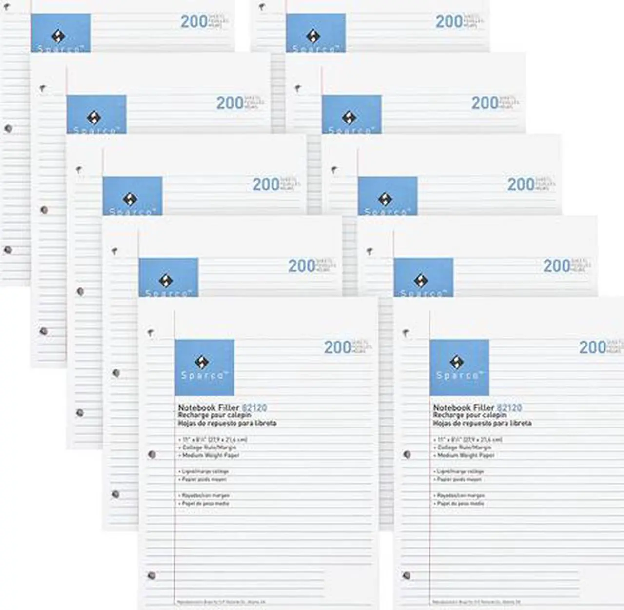 Main image of Sparco 82120BD Filler Paper, 200 Sheets/each