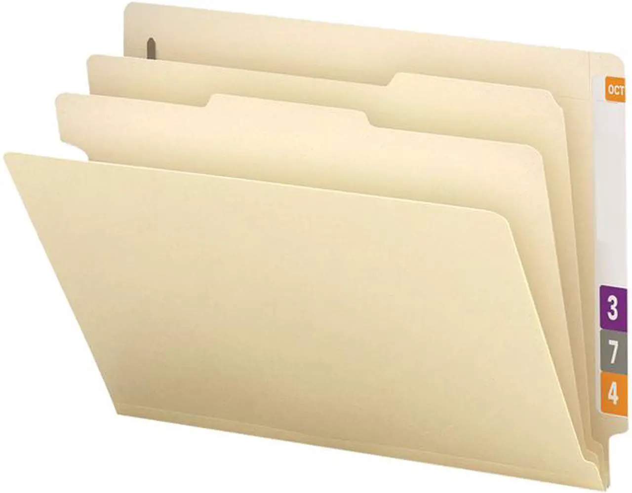 Main image of Universal UNV16150 Six-Section Manila End Tab Classification Folders, 2 Dividers, Letter Size