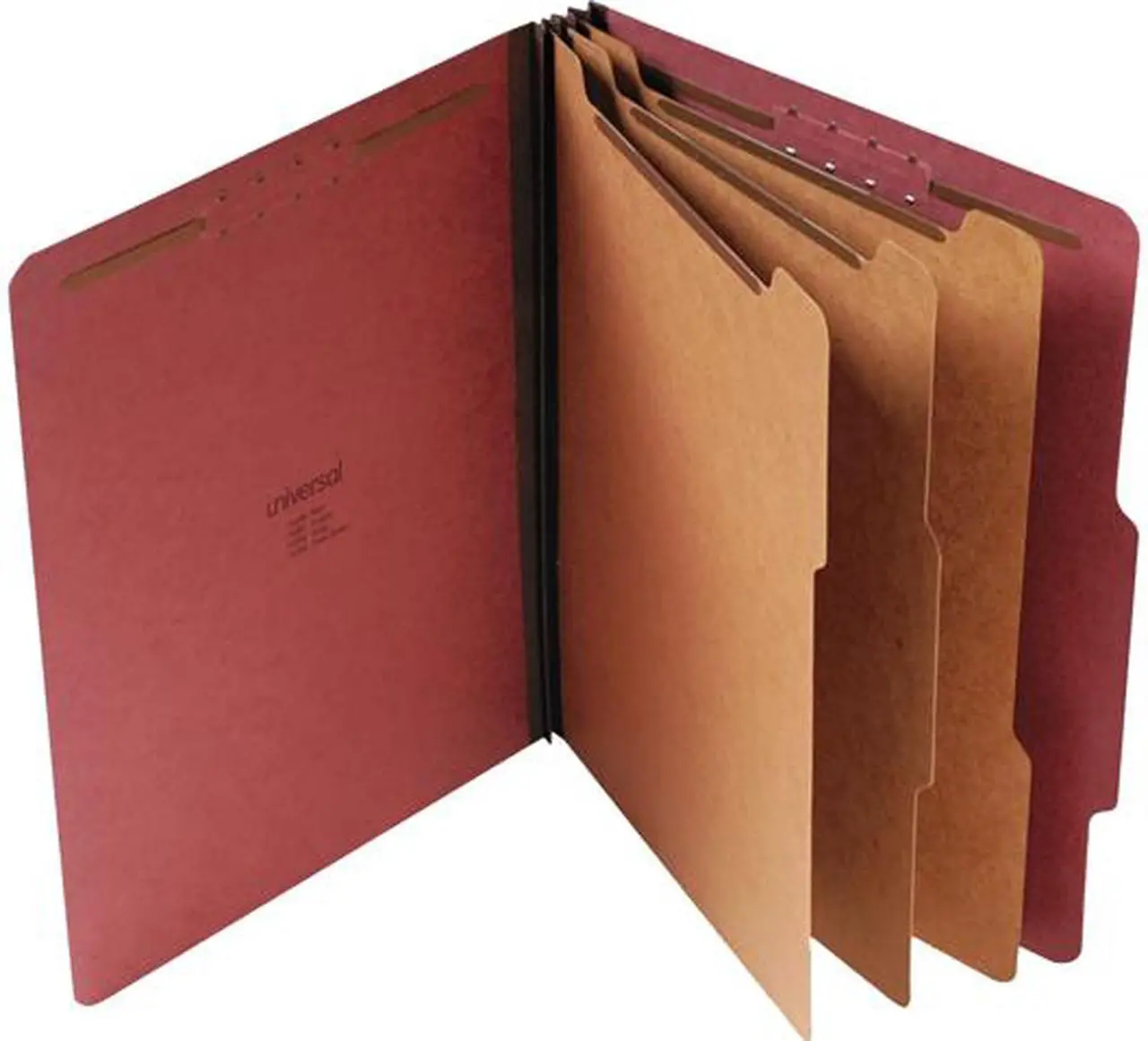 Main image of Universal UNV10290 Eight-Section Pressboard Classification Folders, 3 Dividers, Letter Size
