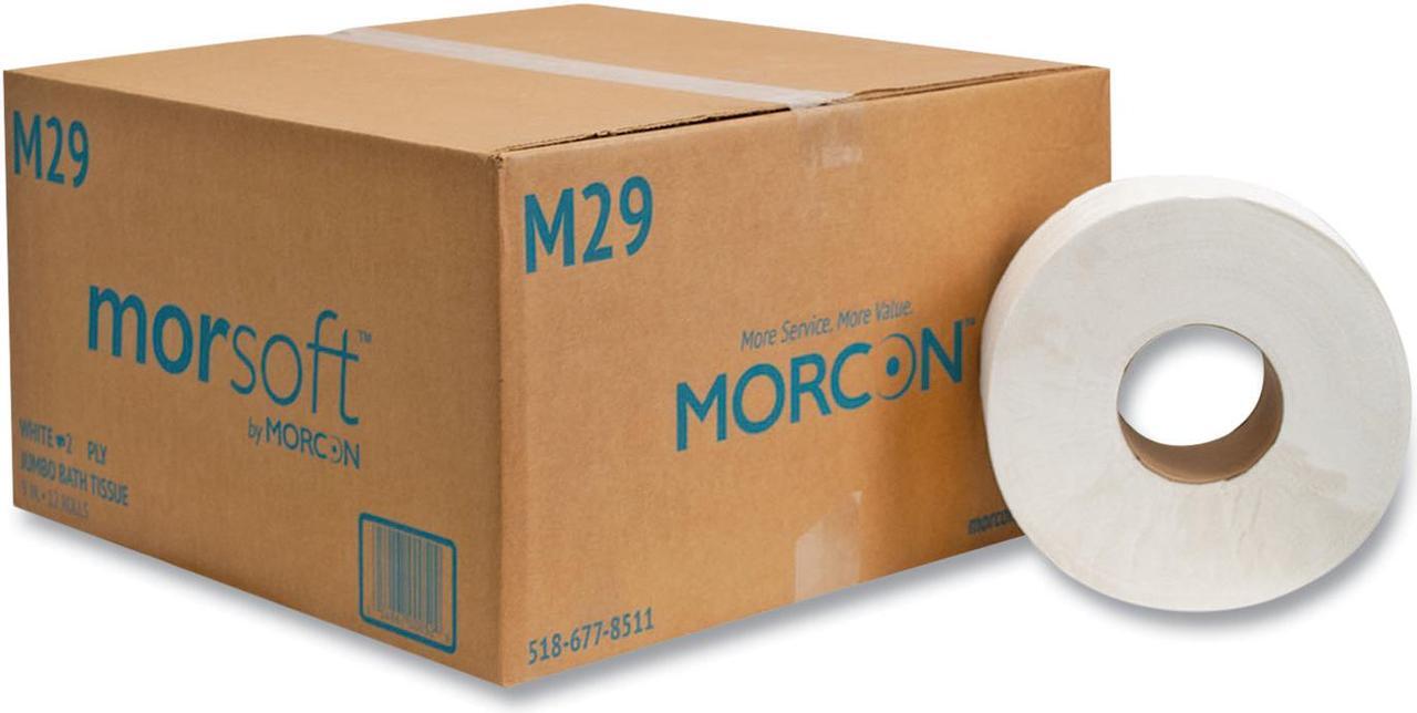 Alt view image 5 of 5 - Morcon Jumbo Bath Tissue, Septic Safe, 2-Ply, White, 3.3" x 700 ft, 12 Rolls/Carton MOR29