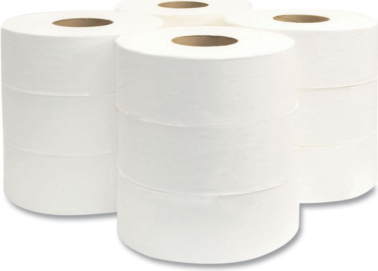 Alt view image 3 of 5 - Morcon Jumbo Bath Tissue, Septic Safe, 2-Ply, White, 3.3" x 700 ft, 12 Rolls/Carton MOR29