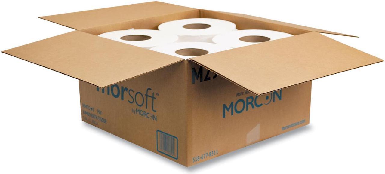 Alt view image 4 of 5 - Morcon Jumbo Bath Tissue, Septic Safe, 2-Ply, White, 3.3" x 700 ft, 12 Rolls/Carton MOR29