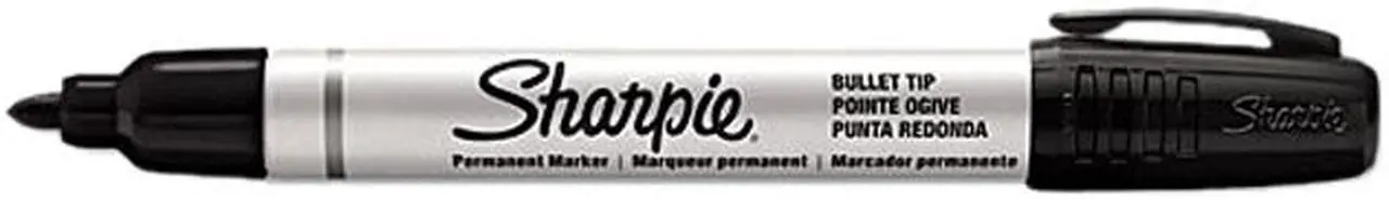 Main image of Sharpie Pro Permanent Marker Chisel, Bullet Marker Point Style - Black Ink - 1 Each