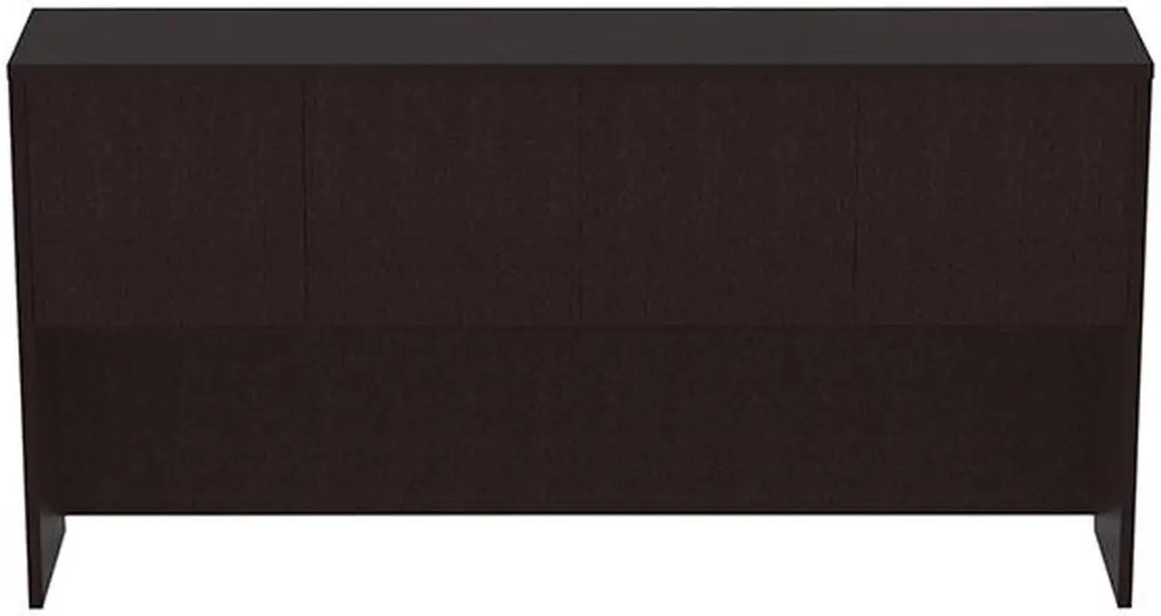 Alt view image 2 of 4 - Lorell 18214 Essentials Espresso Laminate 4-Door Hutch