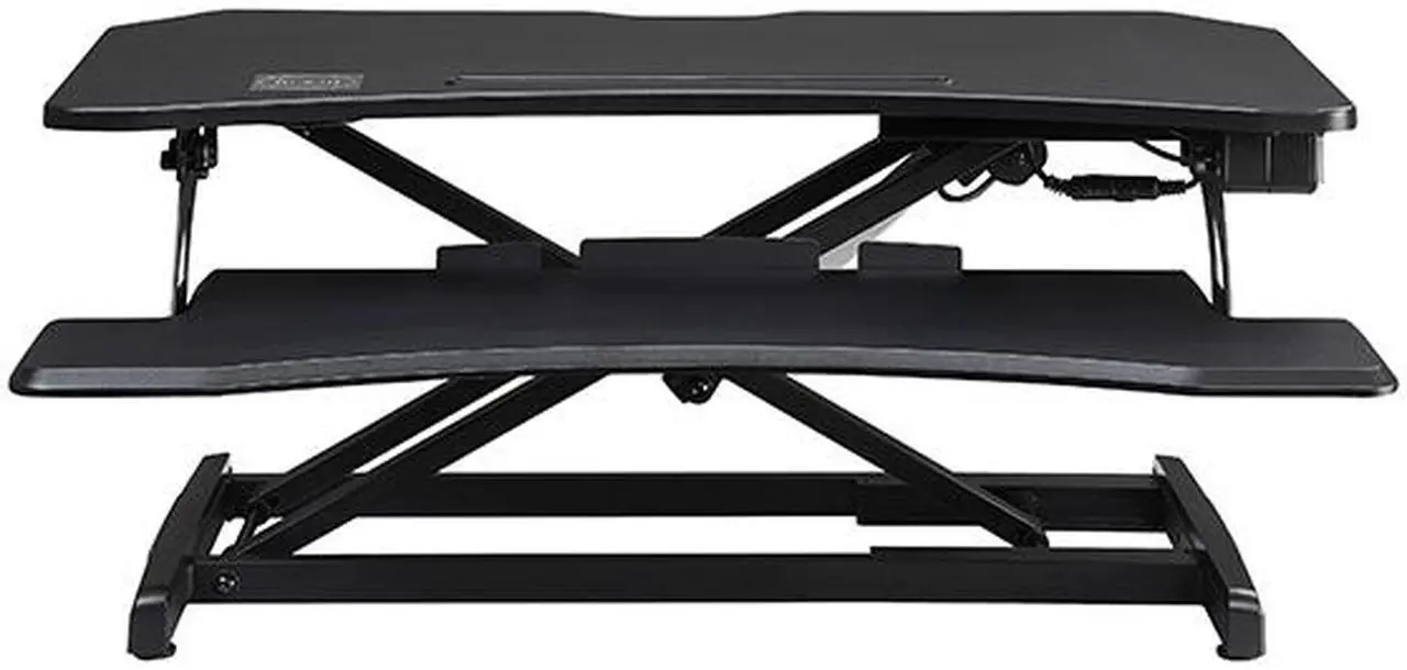 Alt view image 2 of 5 - Lorell 99530 Electric Desk Riser With Wireless Device Charging