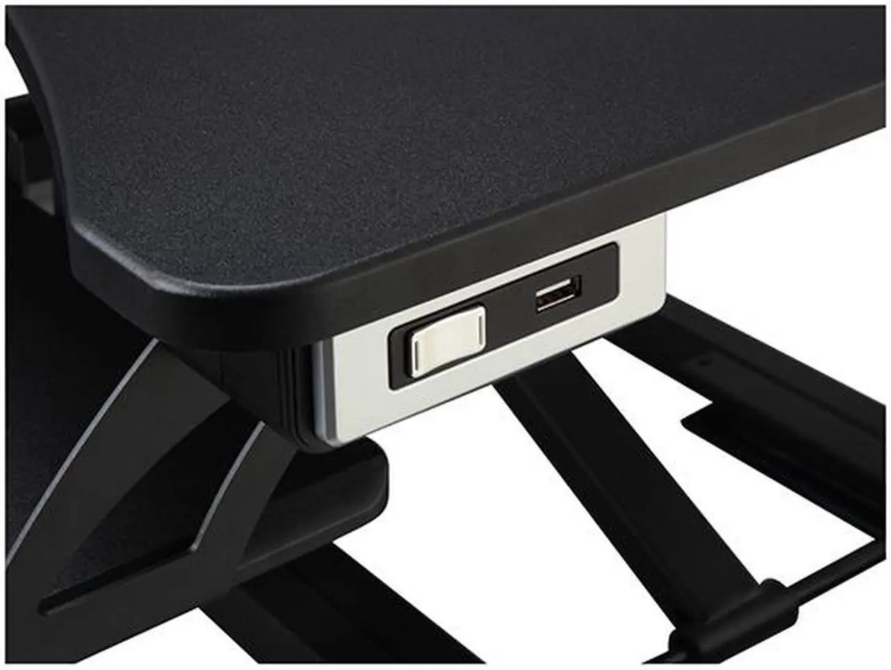 Alt view image 4 of 5 - Lorell 99530 Electric Desk Riser With Wireless Device Charging