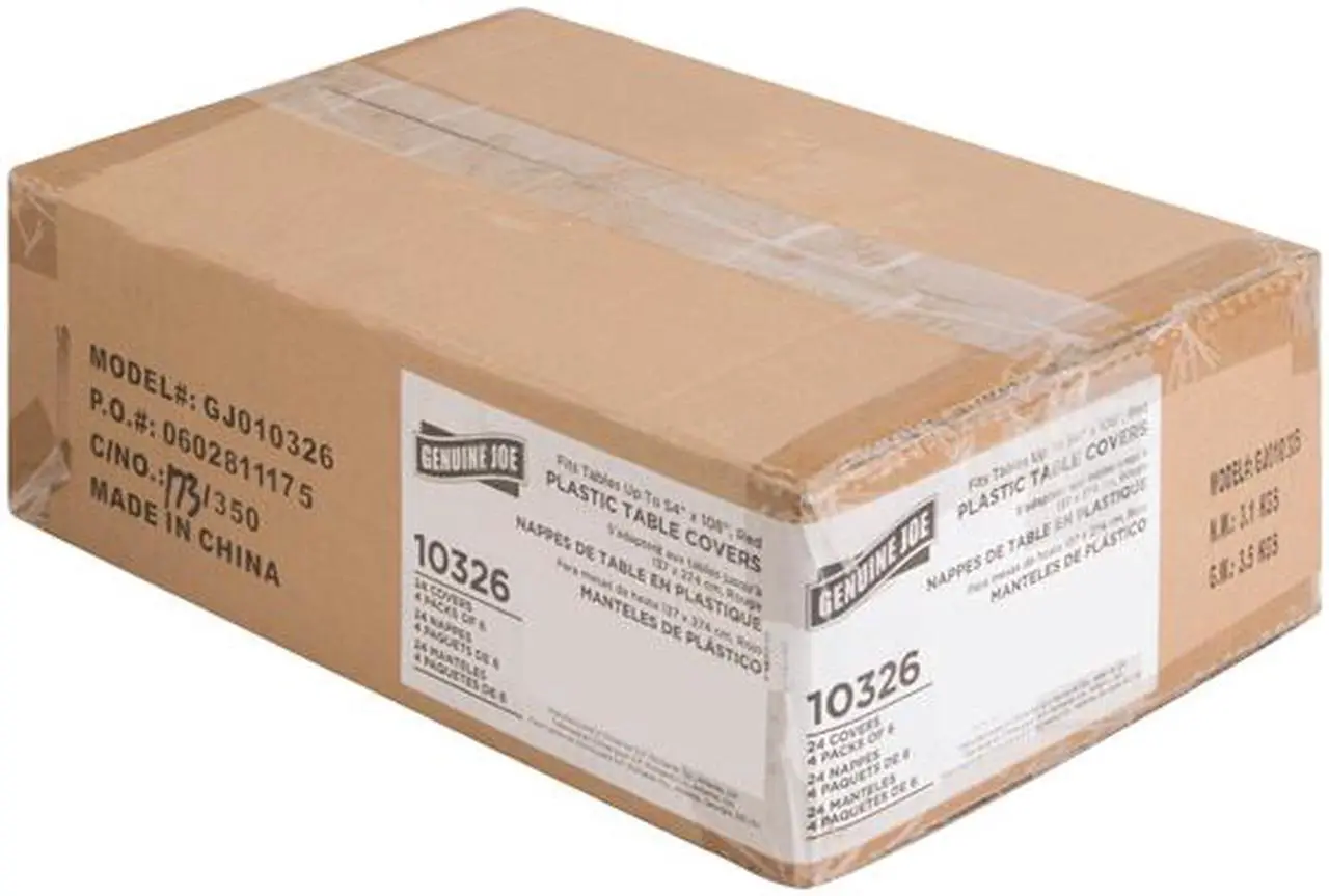 Alt view image 2 of 2 - Genuine Joe 10326CT Plastic Rectangular Table Covers