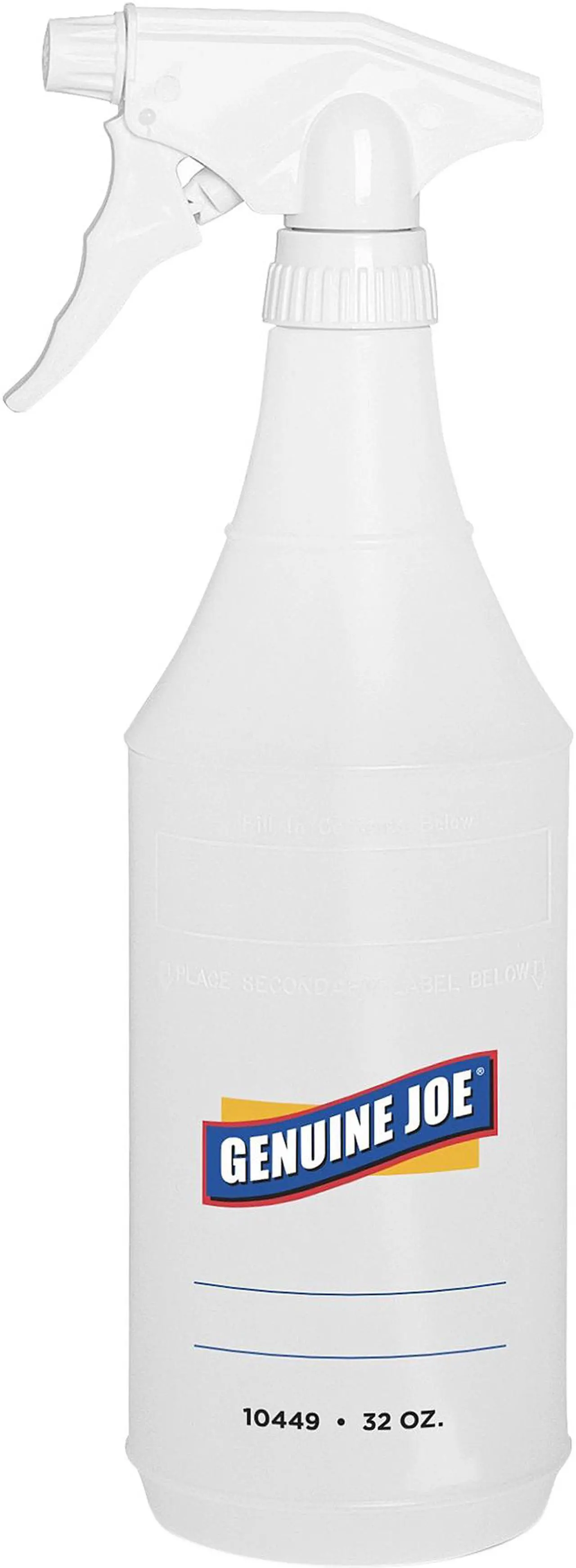 Main image of Genuine Joe 10449CT 32 oz. Trigger Spray Bottle, Suitable For Cleaning - Adjustable, Flexible - 48 / Carton