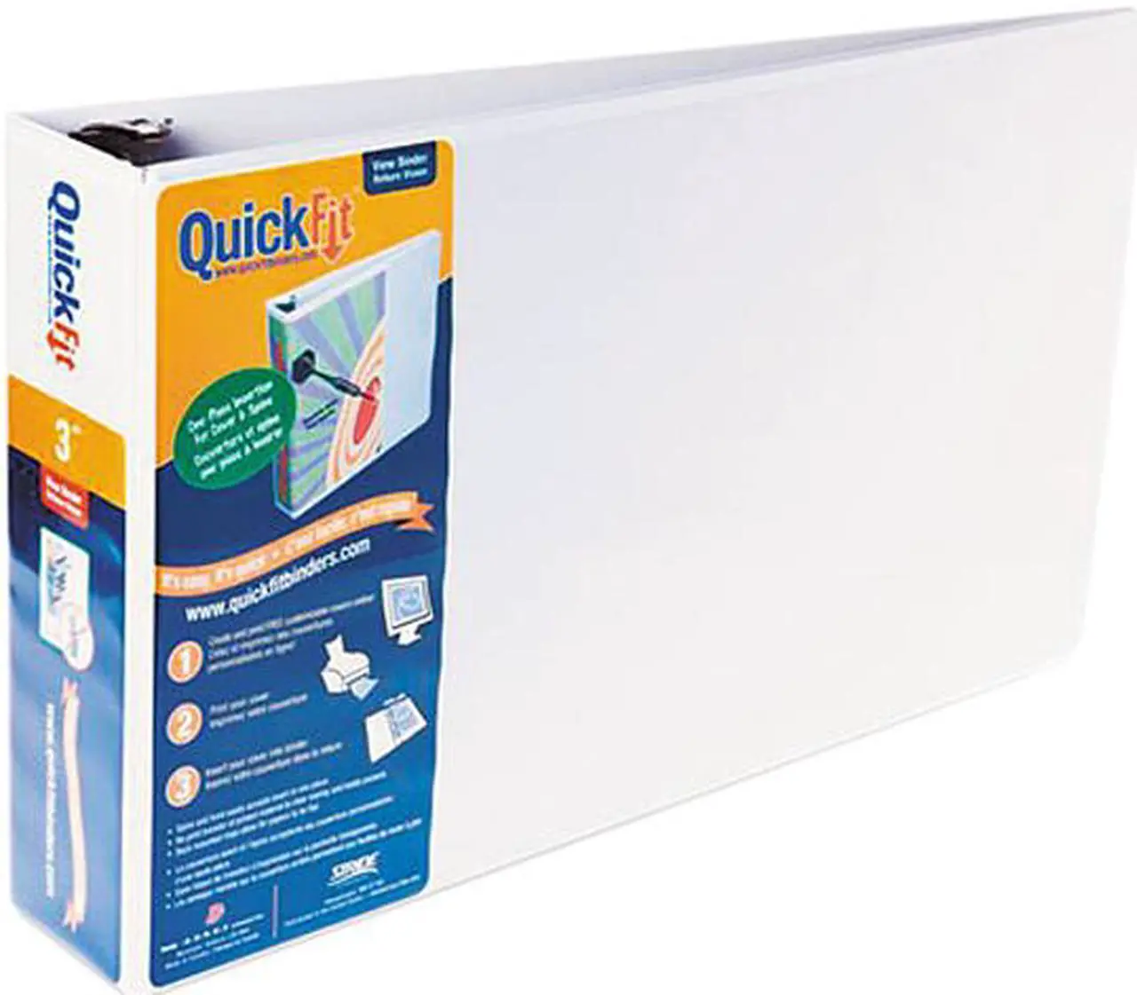 Main image of Stride 94050 Quick Fit Ledger D-Ring Binder, 3" Capacity, 11 x 17, White