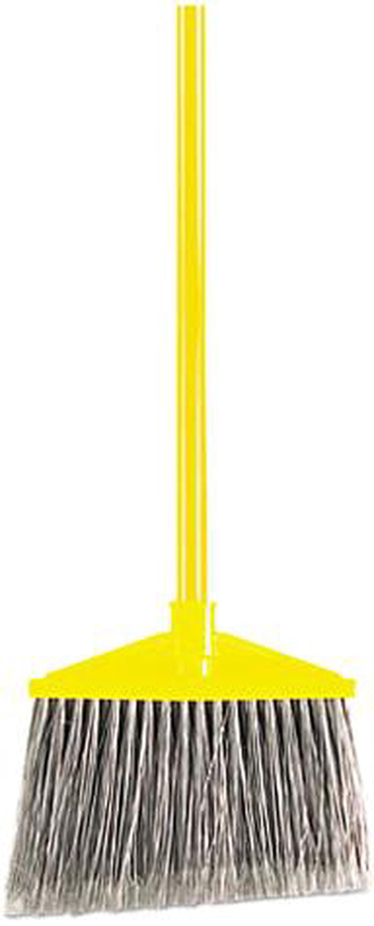 Main image of Rubbermaid Commercial 6375-00GY Brute Angled Large Broom, Poly Bristles, 46-7/8" Metal Handle, Yellow/Gray