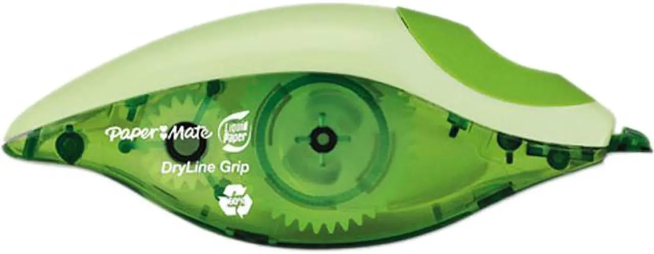 Main image of Paper Mate Liquid Paper 1744480 DryLine Grip Correction Tape, Recycled Dispenser, 1/5" x 335", 2/Pack