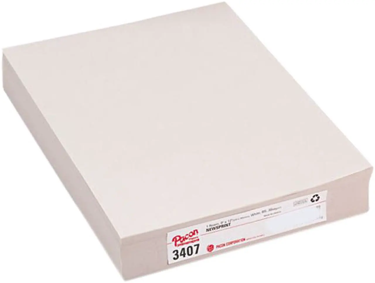 Main image of Pacon 3407 White Newsprint, 30 lbs., 9 x 12, White, 500 Sheets/Pack