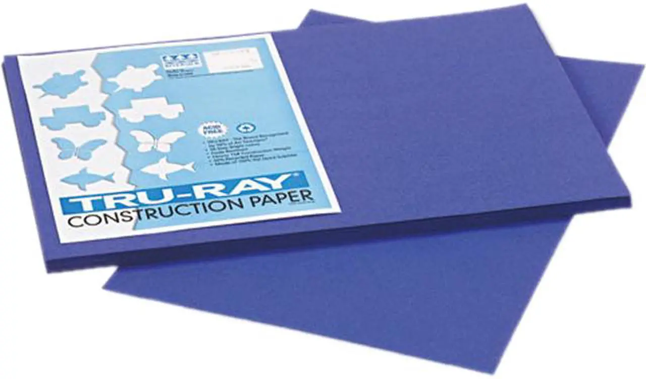 Main image of Pacon 103049 Tru-Ray Construction Paper, 76 lbs., 12 x 18, Royal Blue, 50 Sheets/Pack