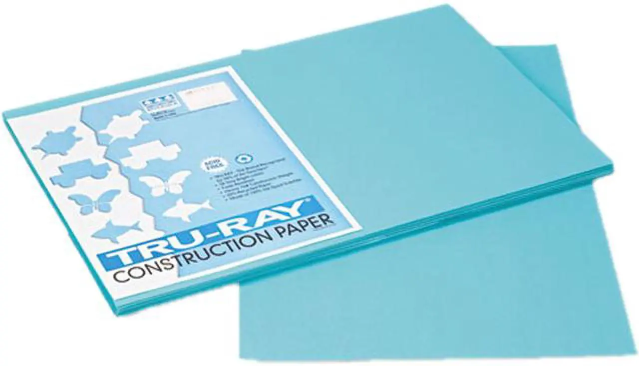 Main image of Pacon 103039 Tru-Ray Construction Paper, 76 lbs., 12 x 18,Turquoise, 50 Sheets/Pack