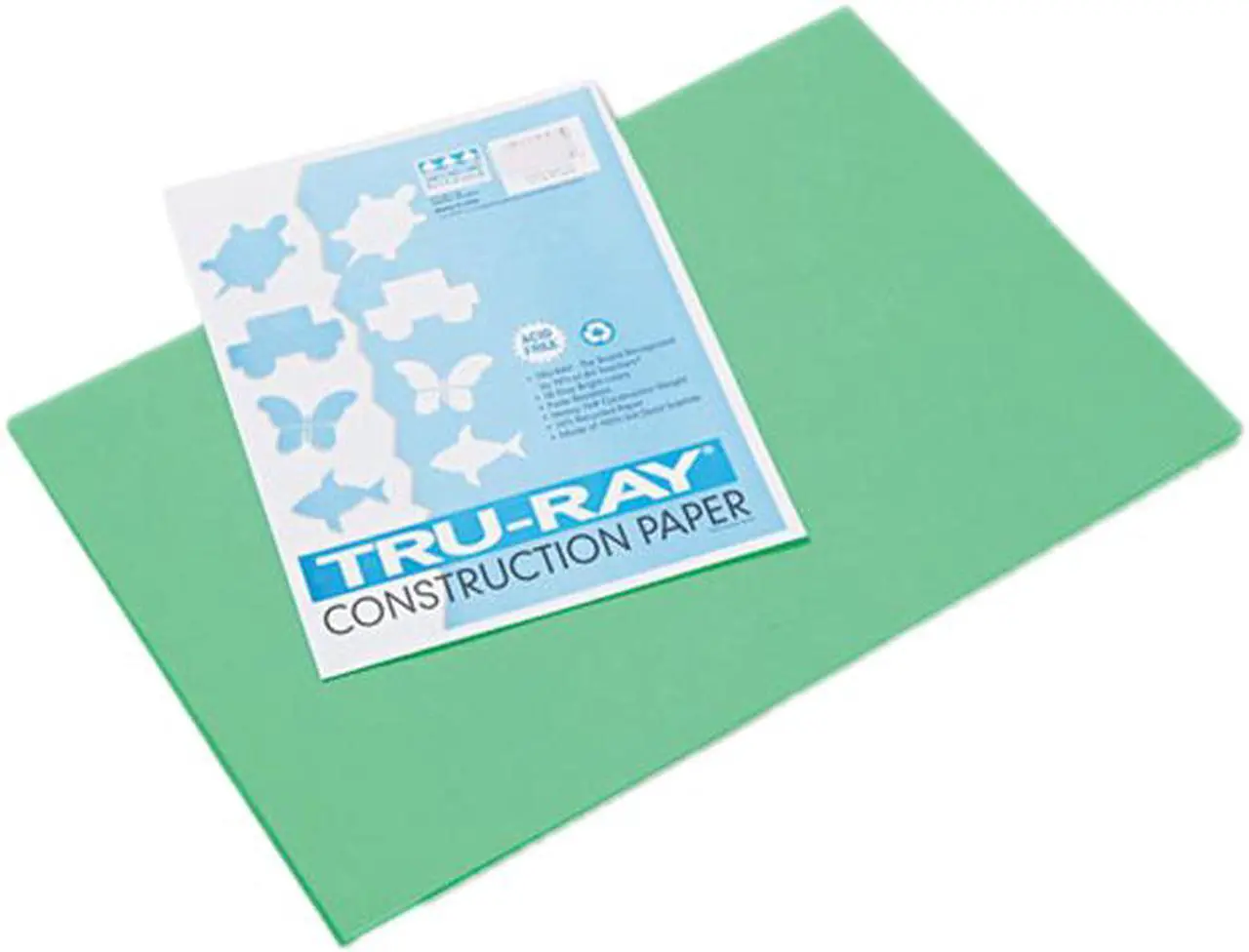 Main image of Pacon 103038 Tru-Ray Construction Paper, 76 lbs., 12 x 18, Festive Green, 50 Sheets/Pack