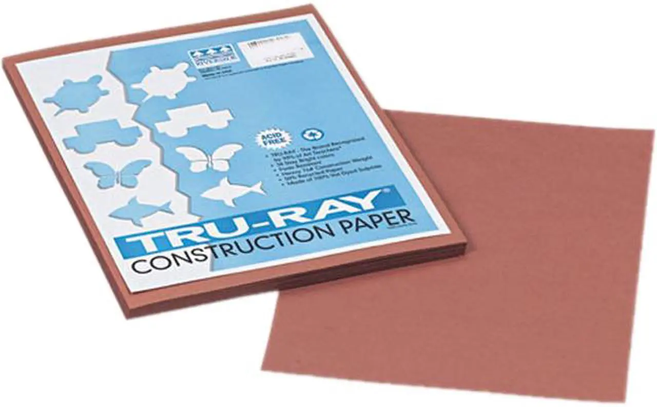 Main image of Pacon 103025 Tru-Ray Construction Paper, 76 lbs., 9 x 12, Warm Brown, 50 Sheets/Pack