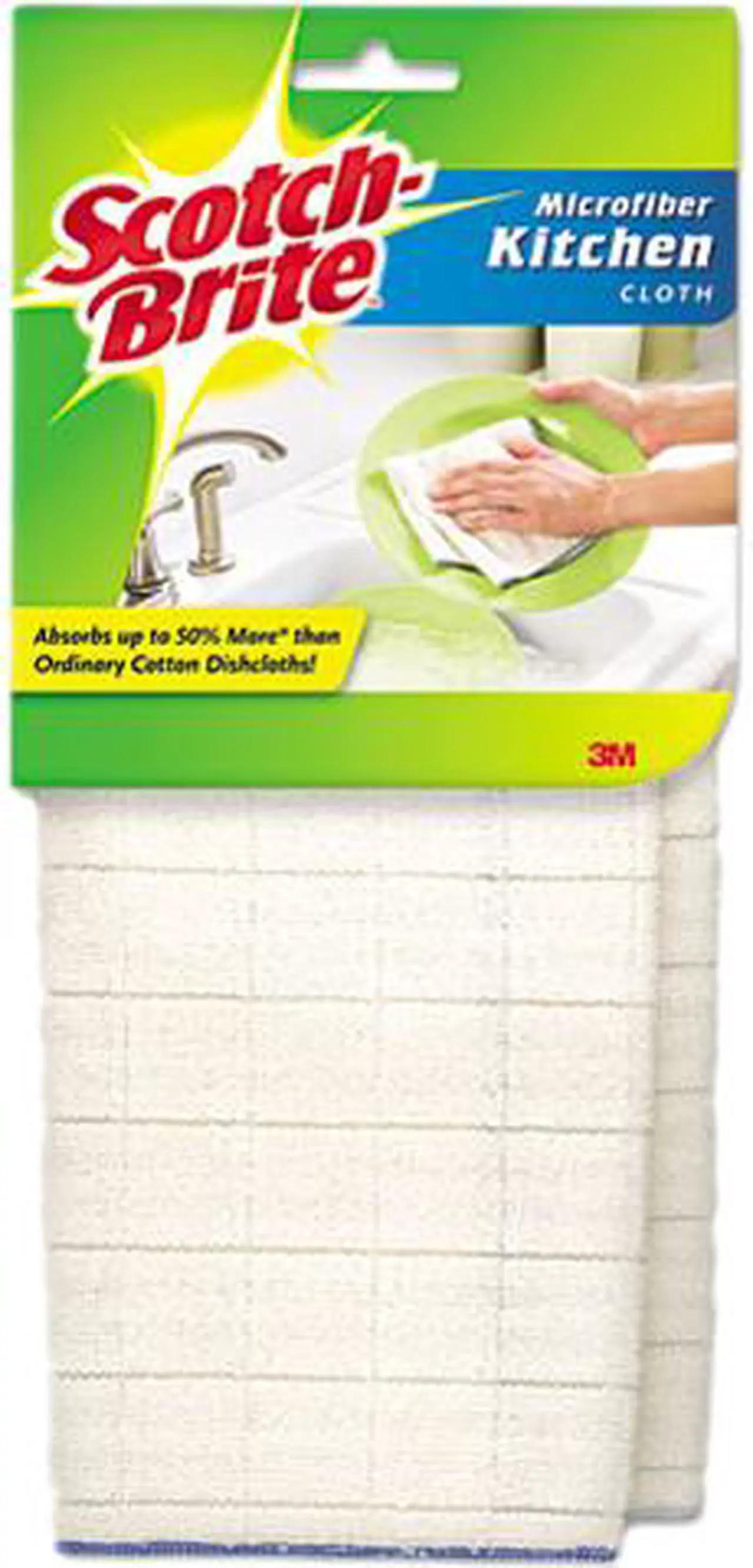 Main image of Scotch-Brite 90322 Kitchen Cleaning Cloth, Microfiber, White 12/CT