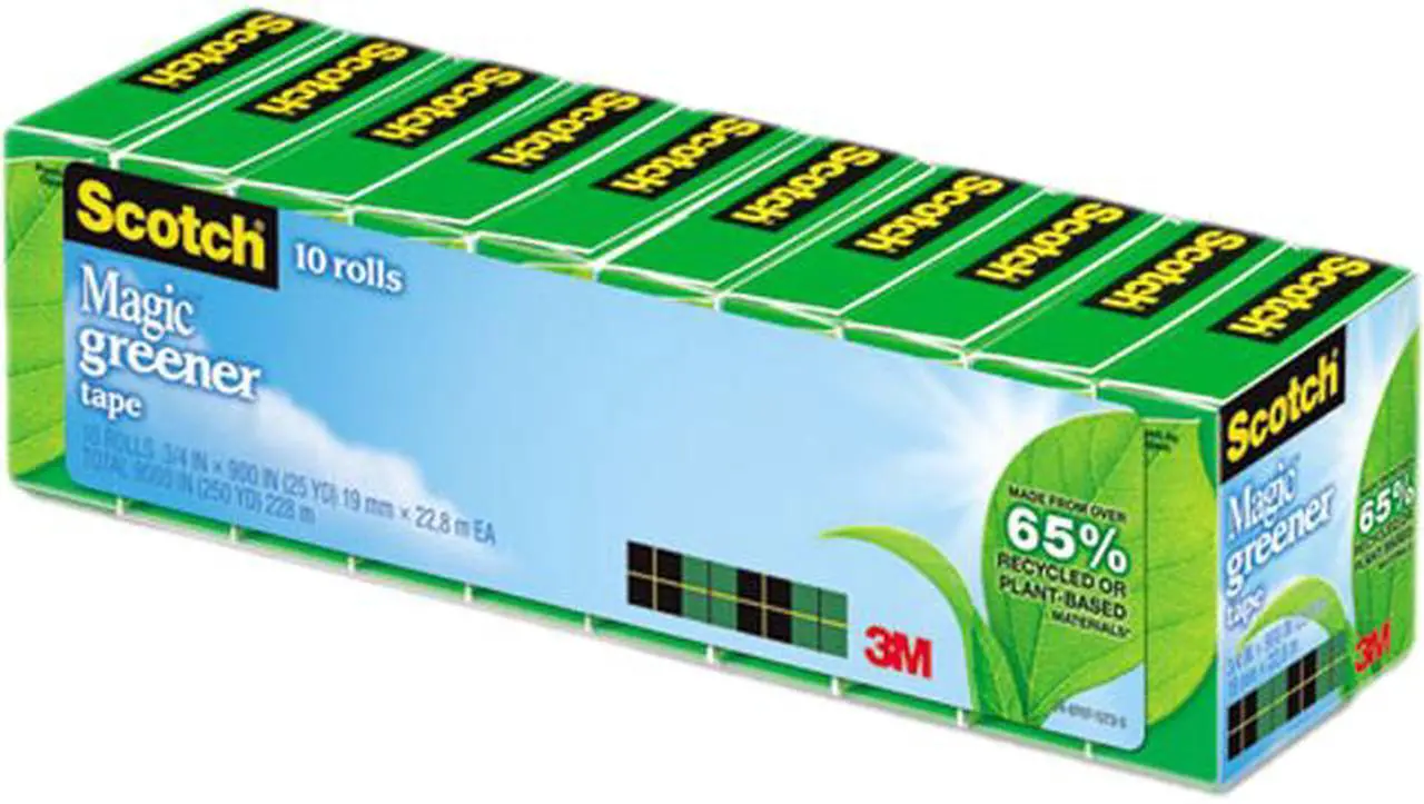 Main image of Scotch 81210P Magic Greener Tape, 3/4" x 900", 1" Core, 10 Rolls/Pack
