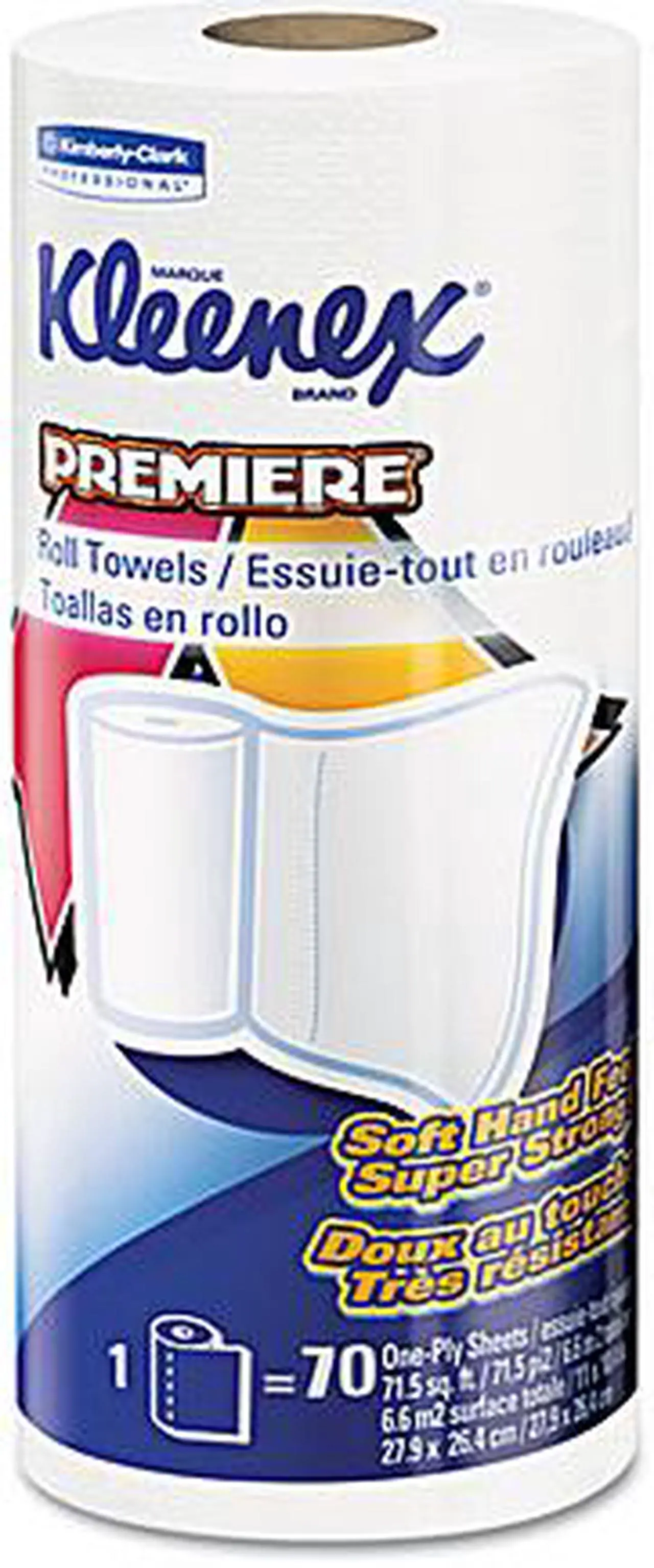 Main image of Kimberly-Clark Professional 13964 KLEENEX PREMIERE Kitchen Roll Towels, White, 70/Roll, 24 Rolls/Carton