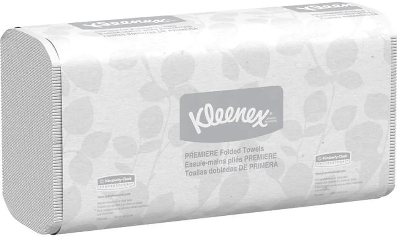 Main image of Kleenex Scottfold Multifold Paper Towels (13254) with Fast-Drying Absorbency Pockets, White, 25 Packs / Case, 120 Trifold Towels / Pack, 3,000 Towels / Case