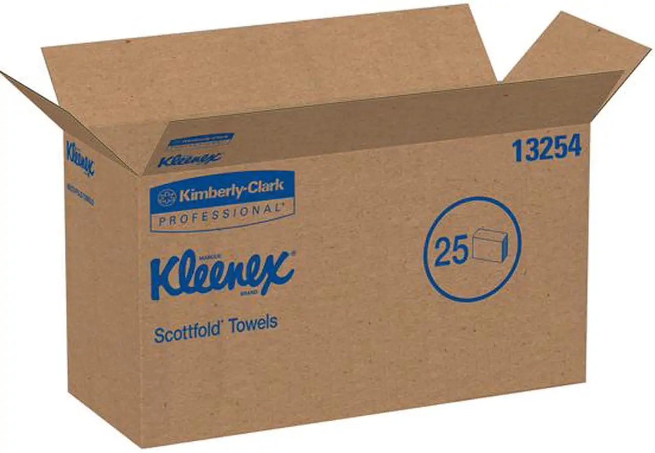 Alt view image 6 of 6 - Kleenex Scottfold Multifold Paper Towels (13254) with Fast-Drying Absorbency Pockets, White, 25 Packs / Case, 120 Trifold Towels / Pack, 3,000 Towels / Case