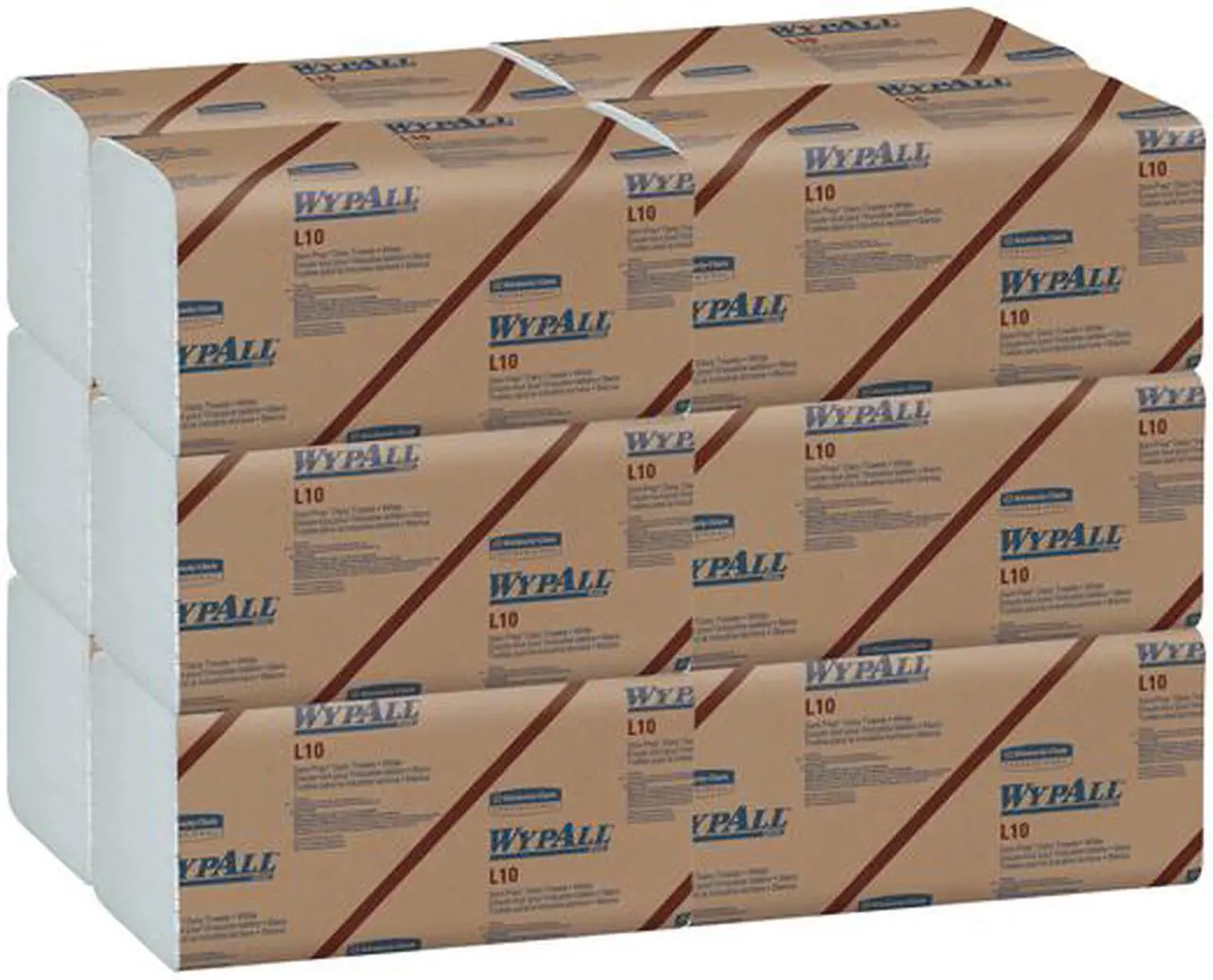 Alt view image 3 of 4 - WypAll L10 Disposable Towels (01770), Dairy Towels, 1-PLY, Banded, White, 12 Packs / Case, 200 Wipes / Pack, 2,400 Sheets / Case