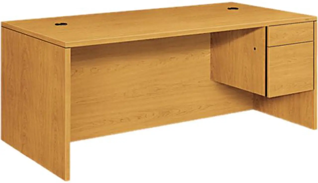 Main image of HON 10500 Series Large "L" or "U" Right 3/4-Height Ped Desk 72 x 36 Harvest
