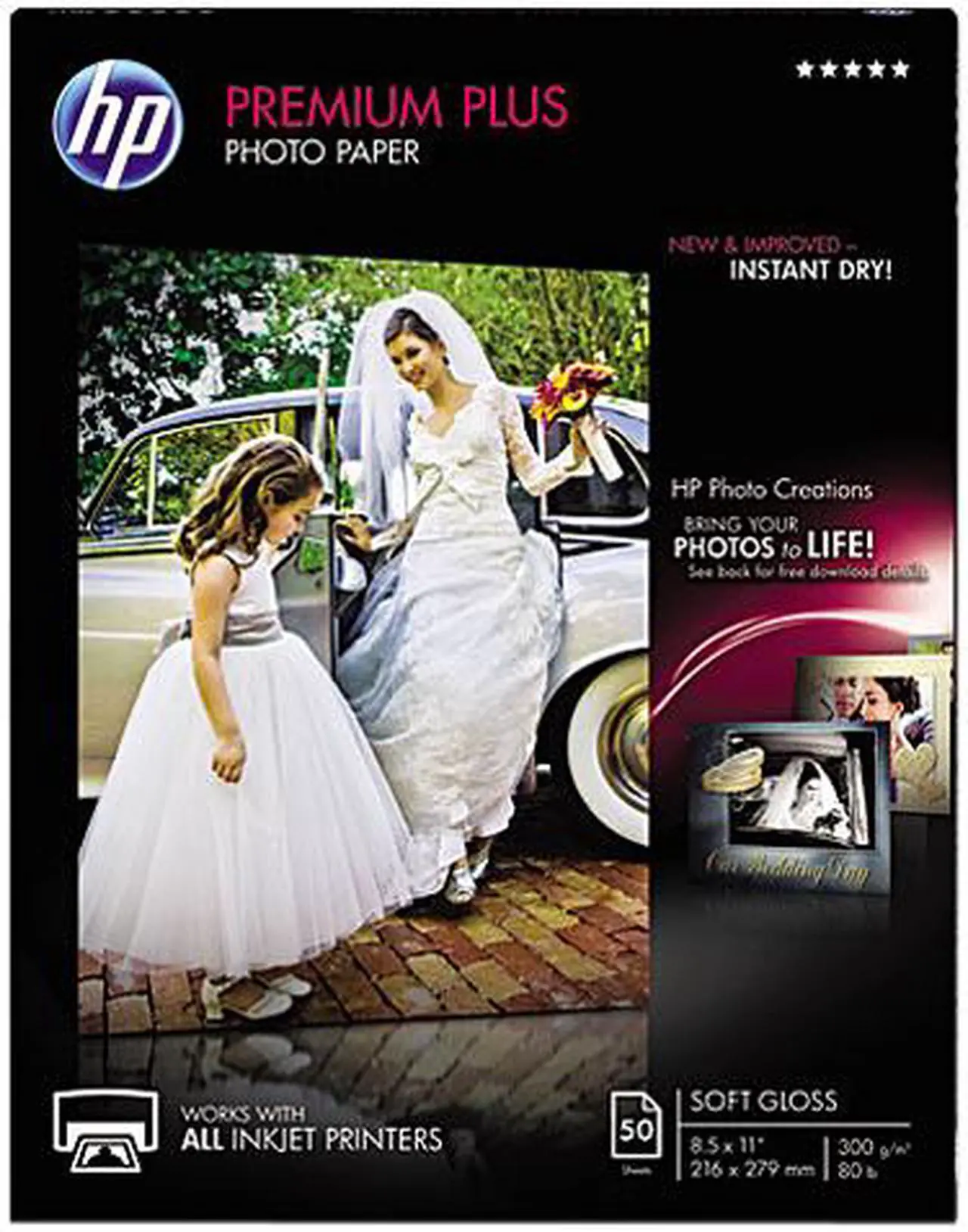 Main image of Hewlett-Packard CR667A Premium Plus Photo Paper, 80 lbs., Soft-Gloss, 8-1/2 x 11, 50 Sheets/Pack