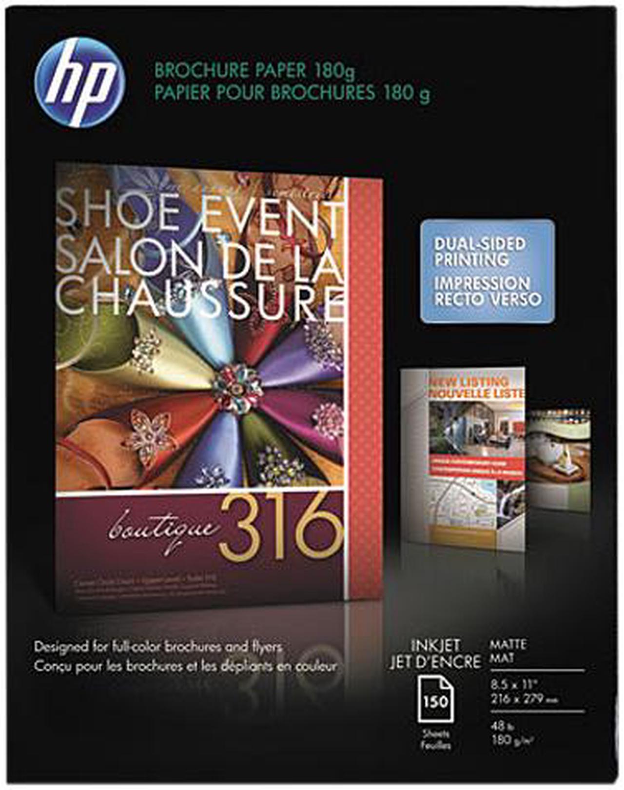 Hewlett-Packard CH016A Inkjet Brochure/Flyer Paper, 103 Brightness, 48lb, 8-1/2 x 11, White, 150/Pack