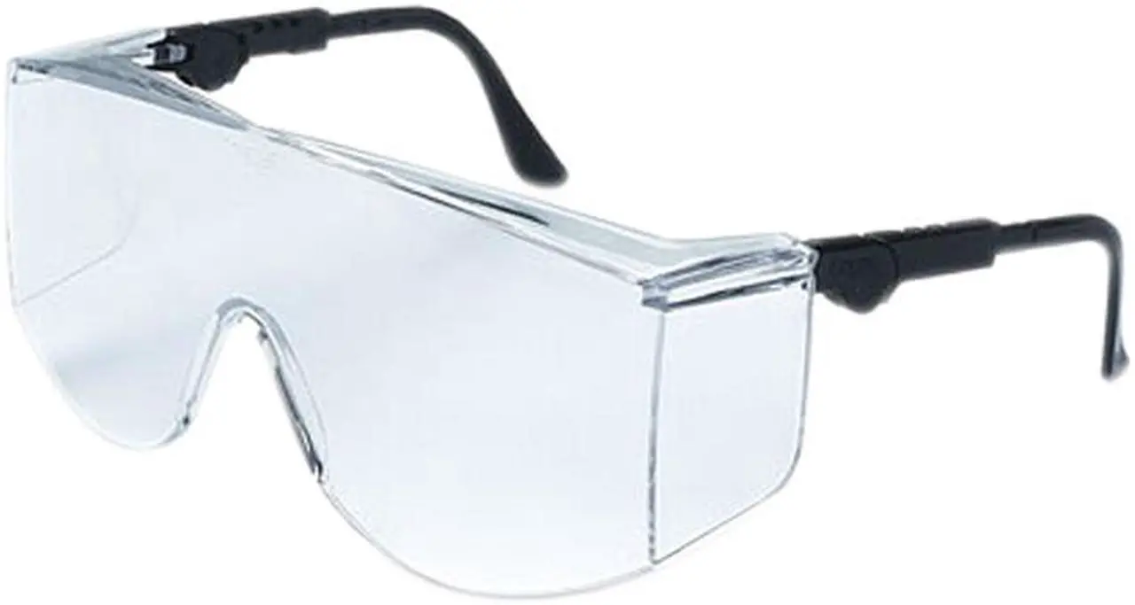 Main image of Crews TC110XL Tacoma Wraparound Safety Glasses, Black Frames, Clear Lenses
